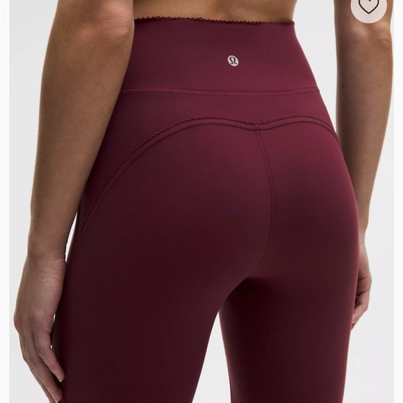 NWT 4 LULULEMON Groove No Line HR Flare Pant Burgundy Bay Heart Cutout 32.5” - Picture 10 of 11